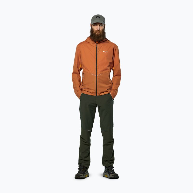 Men's wind jacket Salewa Pedroc Wind Hood bombay brown 2