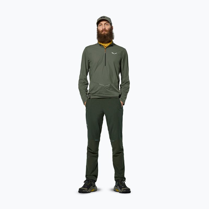 Men's longsleeve Salewa Pedroc Dry Wind Half Zip Tee faded green 2