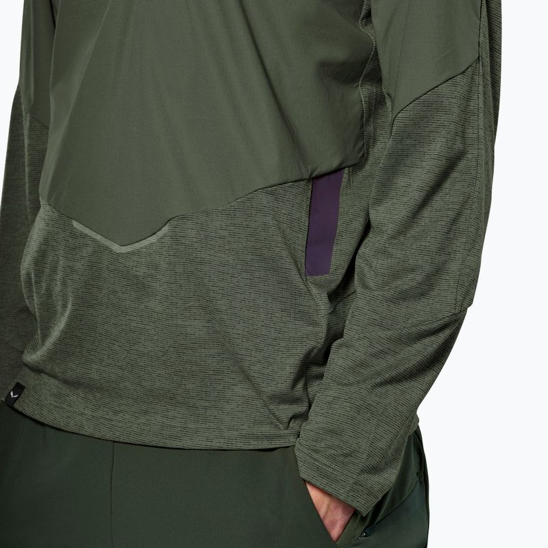 Men's longsleeve Salewa Pedroc Dry Wind Half Zip Tee faded green 4