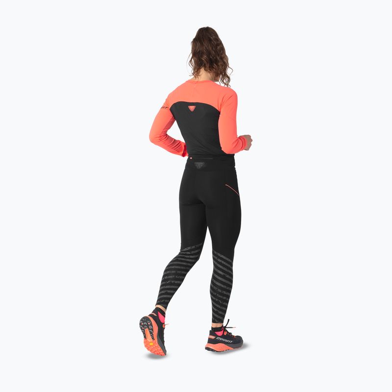 Women's running leggings DYNAFIT Trail Reflective black out 3