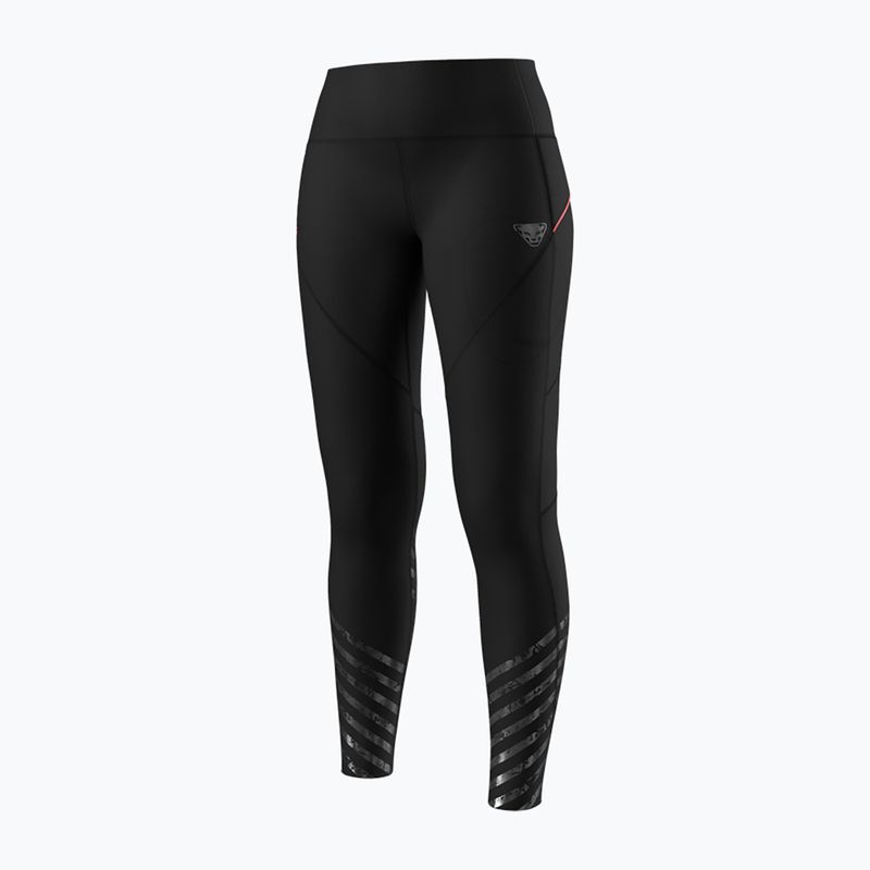Women's running leggings DYNAFIT Trail Reflective black out 7