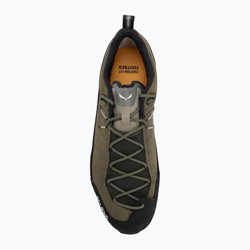Men's approach shoes Salewa Wildfire Leather 2 GTX faded green/black 5