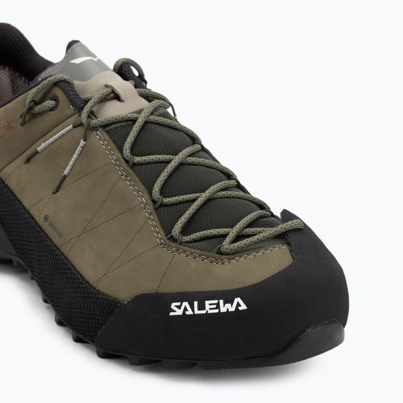 Men's approach shoes Salewa Wildfire Leather 2 GTX faded green/black 7
