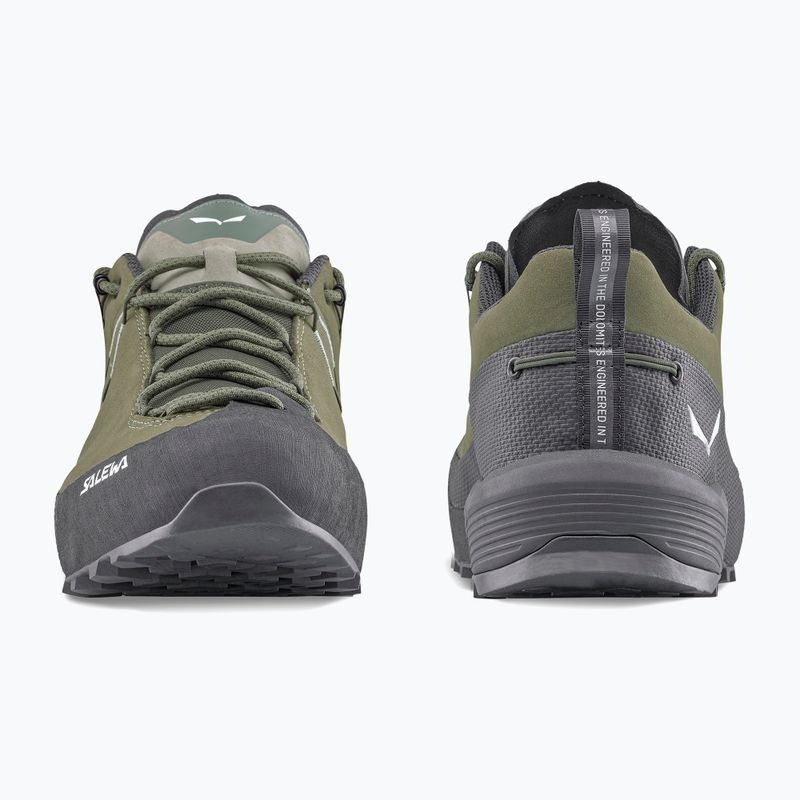 Men's approach shoes Salewa Wildfire Leather 2 GTX faded green/black 10