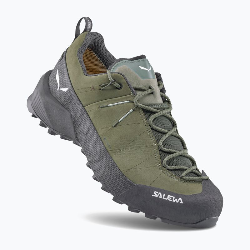 Men's approach shoes Salewa Wildfire Leather 2 GTX faded green/black 13