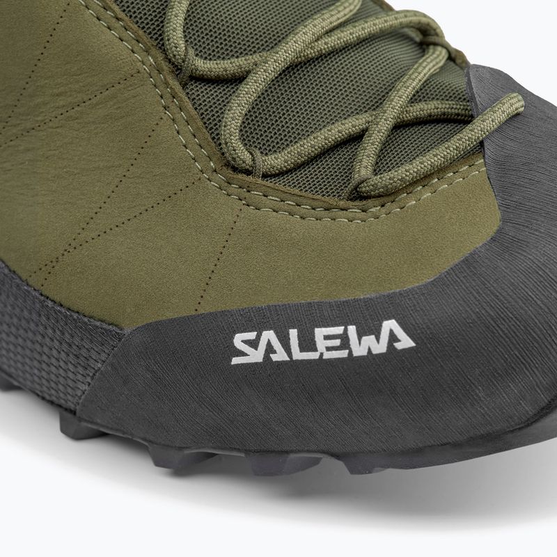 Men's approach shoes Salewa Wildfire Leather 2 GTX faded green/black 15