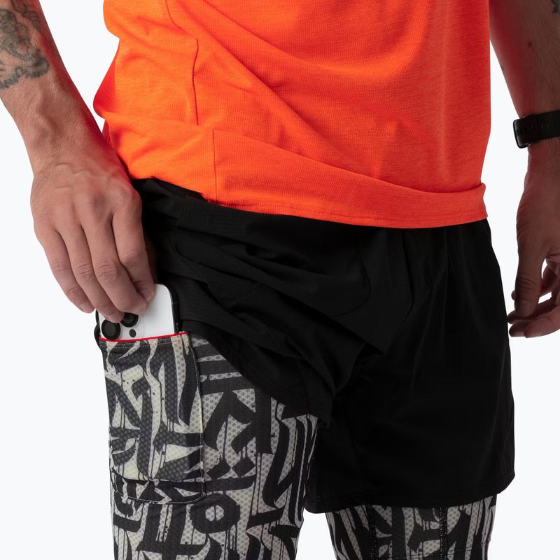 Men's running shorts DYNAFIT Trail 2IN1 black out overcast 4