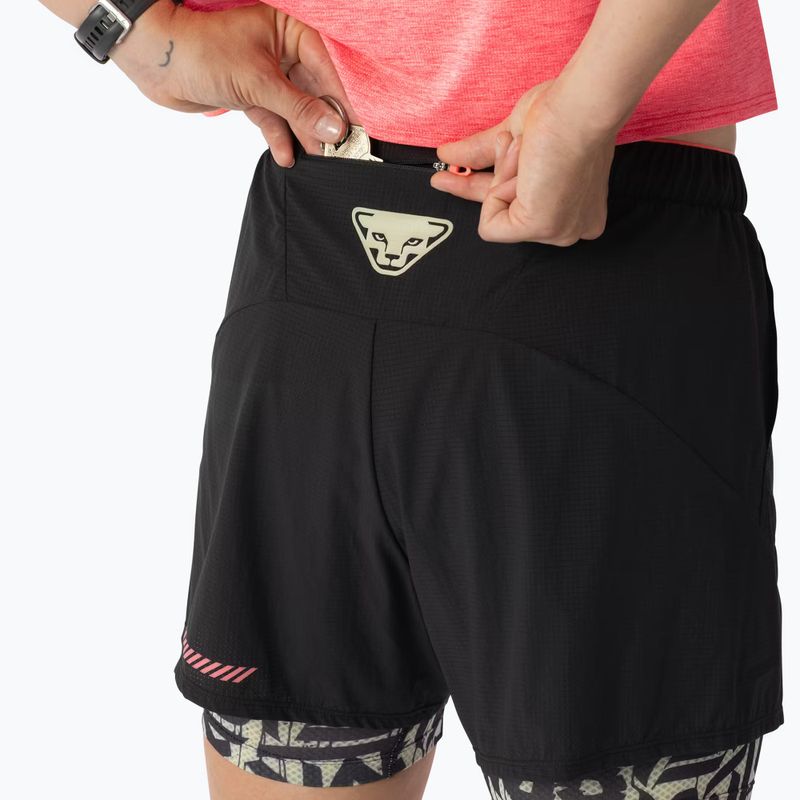 Women's running shorts DYNAFIT Trail 2IN1 black out overcast 4