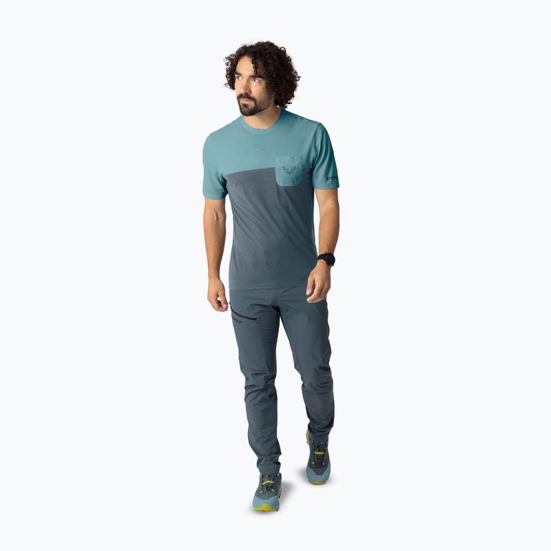 Men's trekking T-shirt DYNAFIT Transalper Pocket smoke/blue/0720 2