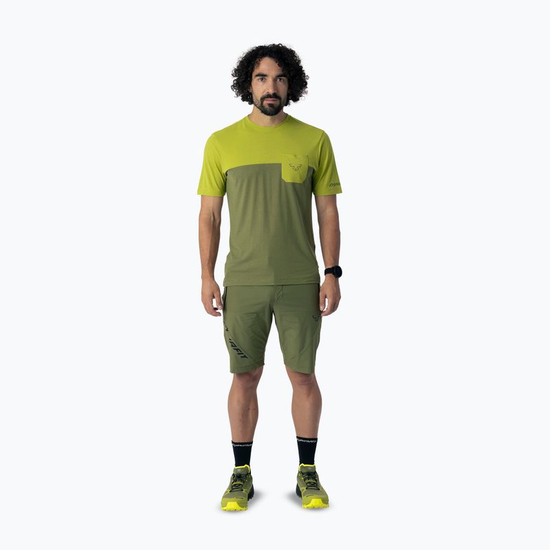 Men's trekking T-shirt DYNAFIT Transalper Pocket golden lime/5a40 2