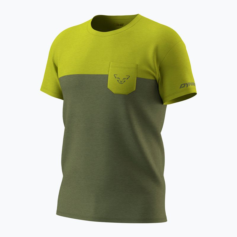 Men's trekking T-shirt DYNAFIT Transalper Pocket golden lime/5a40 3