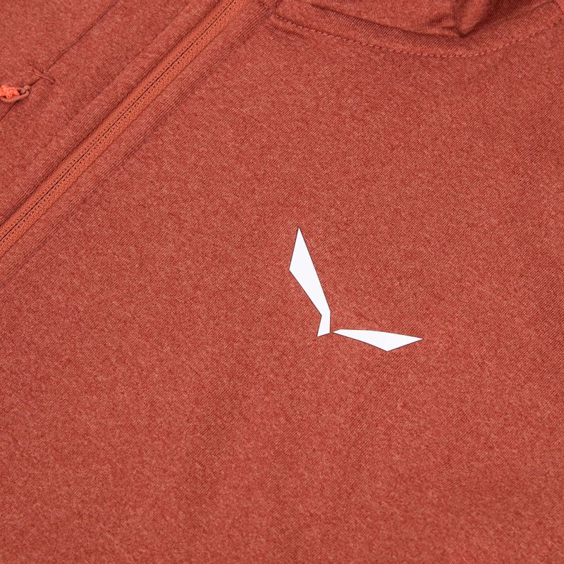Women's trekking sweatshirt Salewa Agner Hybrid PL/DST FZ Hoody etruscan red melange 3