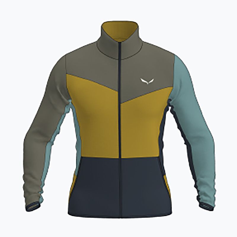 Men's trekking sweatshirt Salewa Puez Cammio PL faded green/multi