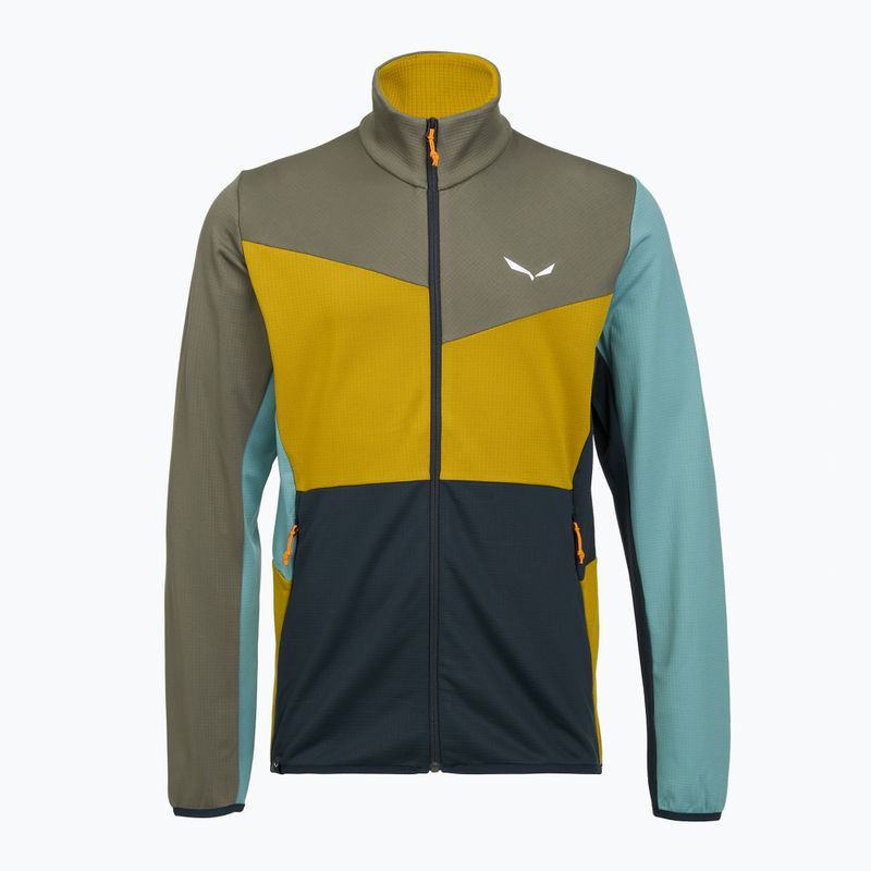 Men's trekking sweatshirt Salewa Puez Cammio PL faded green/multi