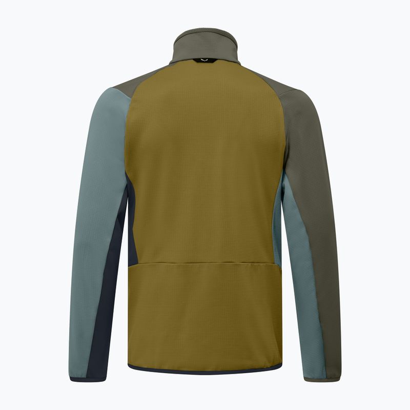 Men's trekking sweatshirt Salewa Puez Cammio PL faded green/multi 2