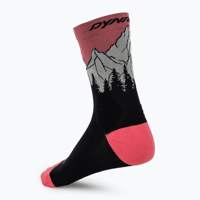 Socks DYNAFIT Traverse Crew black out ultra coral/6a10 2