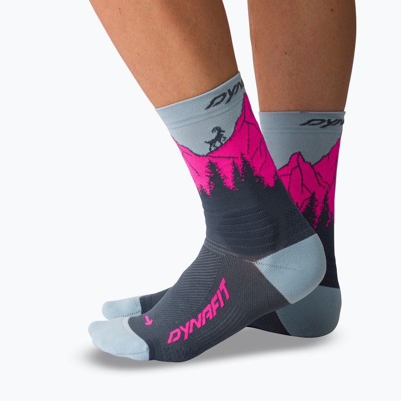Socks DYNAFIT Traverse Crew cinder pink glo/6070 2
