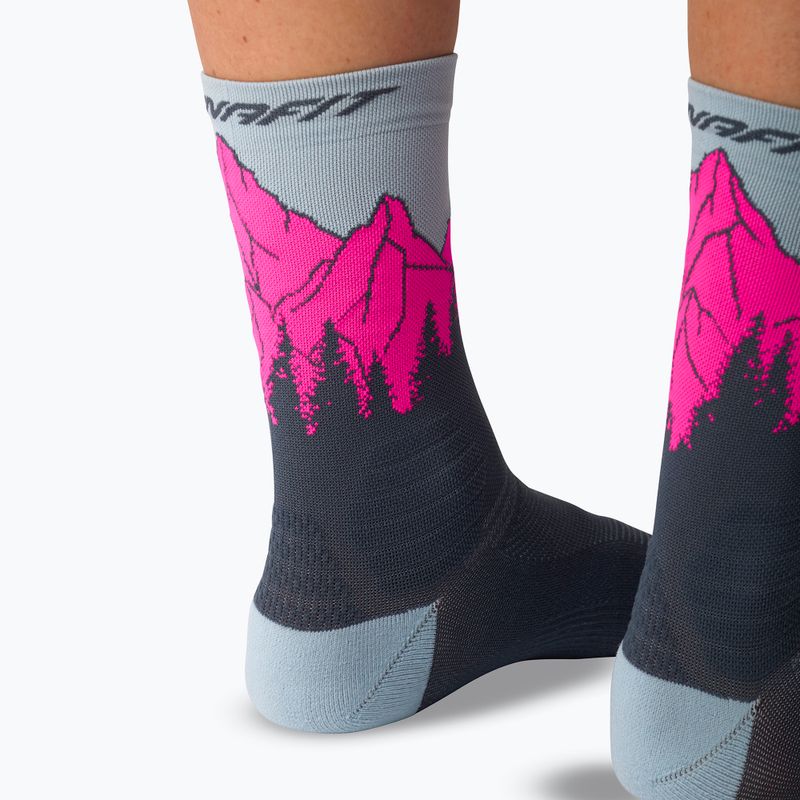 Ski socks DYNAFIT Traverse Crew cinder pink glo/6070 4