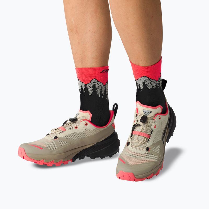 Ski socks DYNAFIT Traverse Mid black out ultra coral/6a10 2