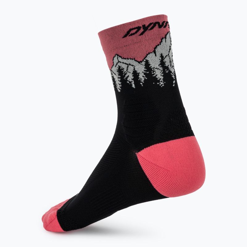Ski socks DYNAFIT Traverse Mid black out ultra coral/6a10 2