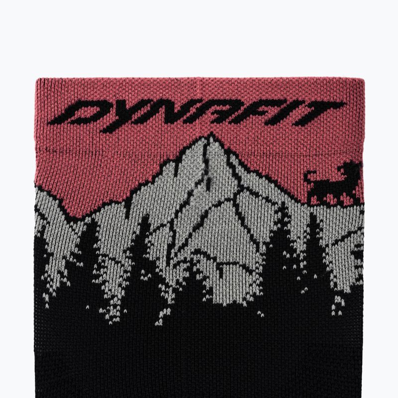 Ski socks DYNAFIT Traverse Mid black out ultra coral/6a10 3