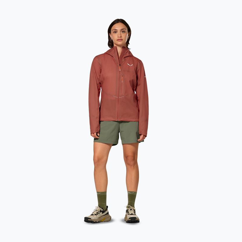Women's waterproof jacket Salewa Pedroc 2 PTX 2.5 Light etruscan red 2