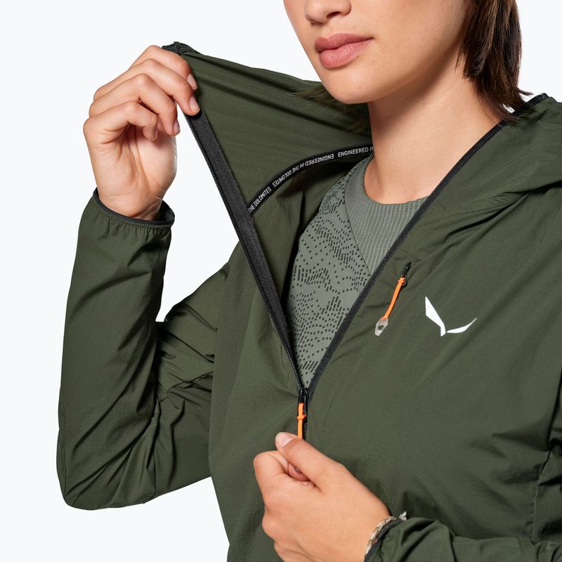 Women's wind jacket Salewa Pedroc Wind HD Light dark olive 5