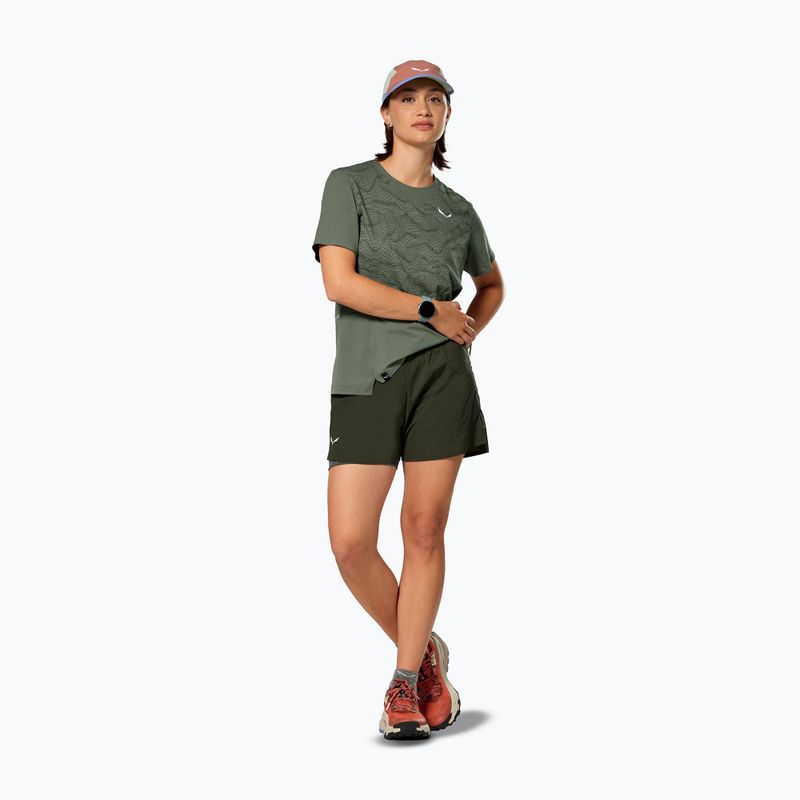 Women's trekking shorts Salewa Pedroc DST 2IN1 dark olive int/0870 2