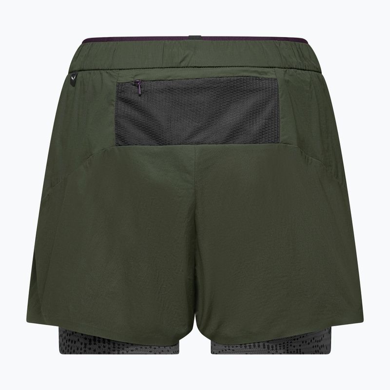 Women's trekking shorts Salewa Pedroc DST 2IN1 dark olive int/0870 7