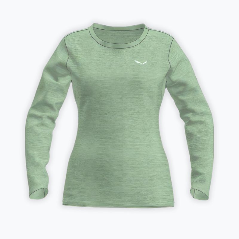 Women's trekking longsleeve Salewa Puez Melange Dry pastel green melange