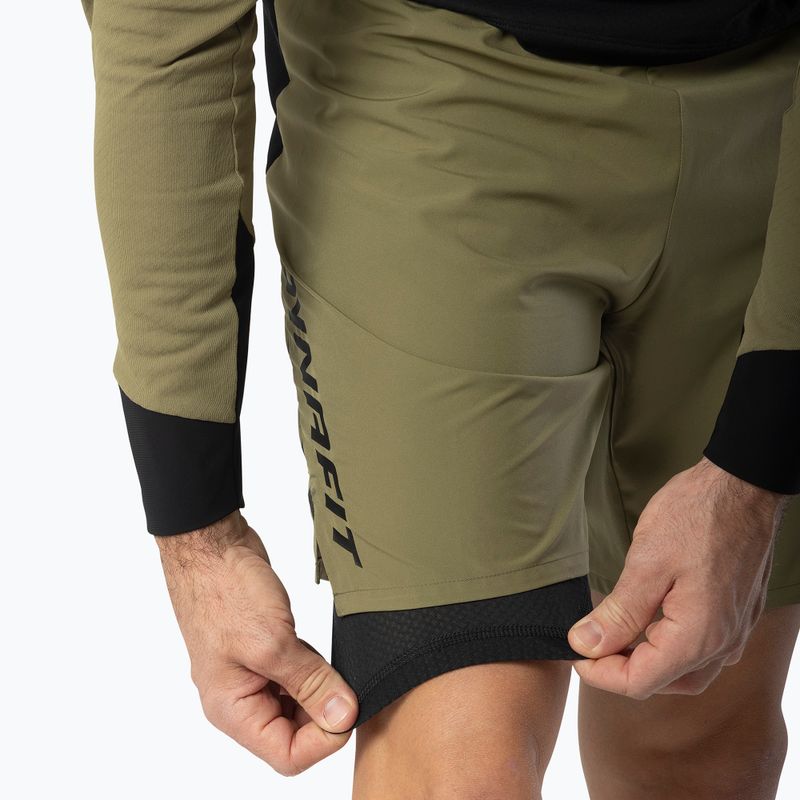 Men's running shorts DYNAFIT Alpine Pro 2IN1 military green 4