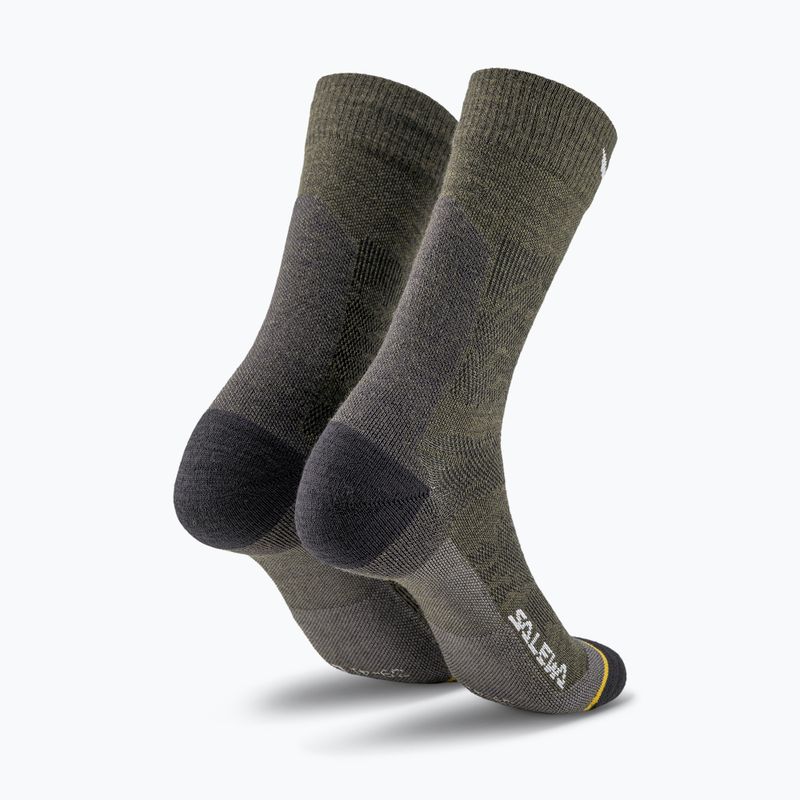 Men's socks Salewa Ortles AM Crew dark olive 2