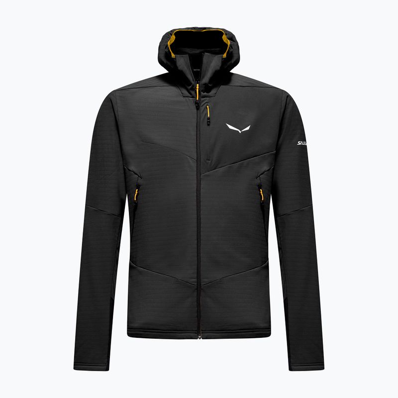 Men's fleece sweatshirt Salewa Ortles Fleece Pro Hooded Black Out