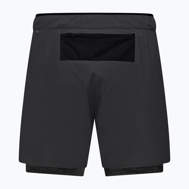 Men's trekking shorts Salewa Pedroc DST 2IN1 black out 2