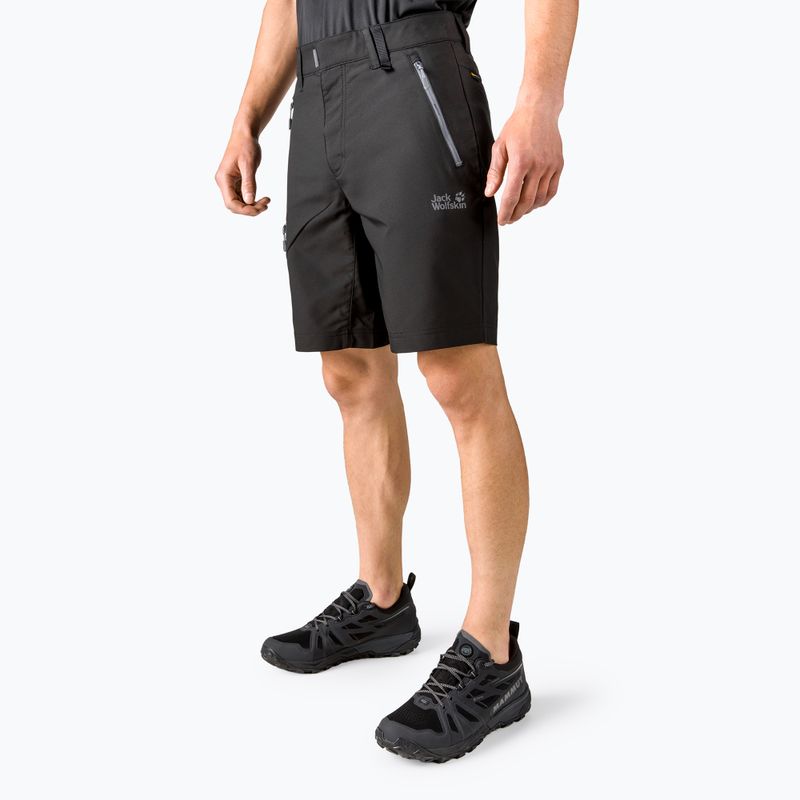 Jack Wolfskin men's Active Track trekking shorts black 1503791_6000