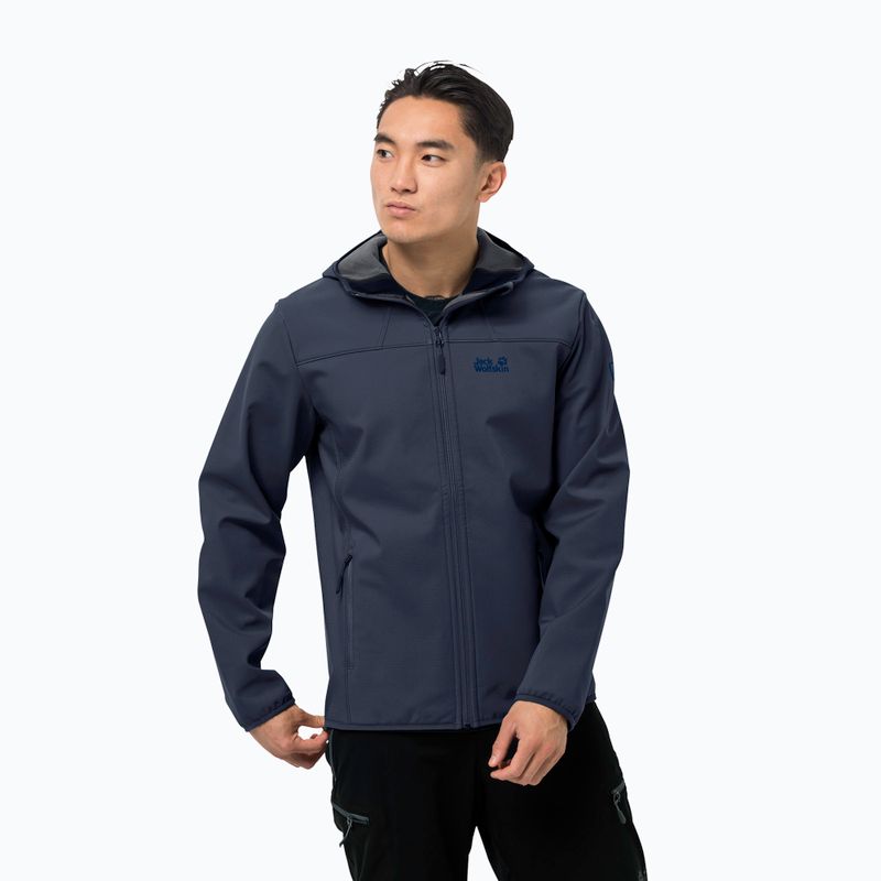 Jack Wolfskin men's softshell jacket Northern Point navy blue 1304001_1033