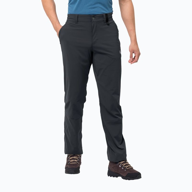Jack Wolfskin men's Activate Light softshell trousers dark grey 1503772_6350