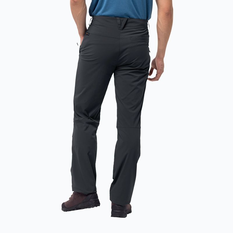Jack Wolfskin men's Activate Light softshell trousers dark grey 1503772_6350 2