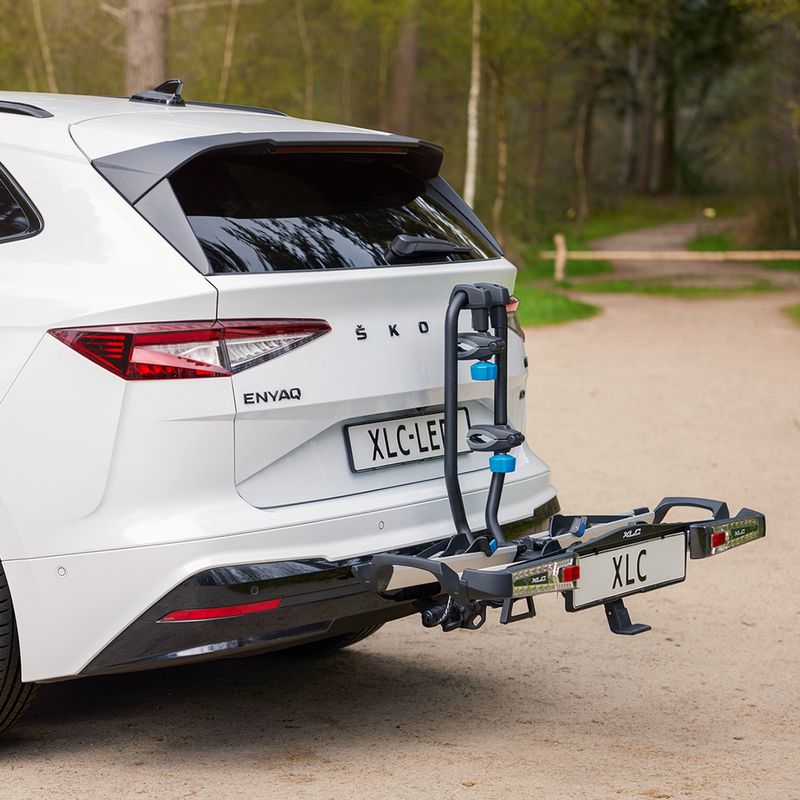 XLC Azura Xtra LED 2Bikes hitch rack silver/black 16