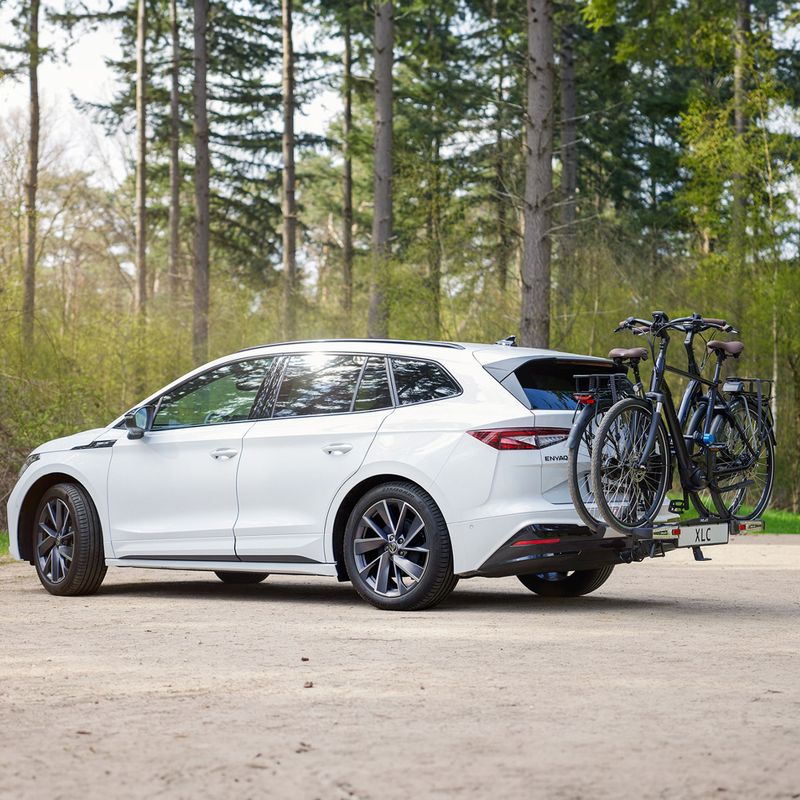 XLC Azura Xtra LED 2Bikes hitch rack silver/black 18