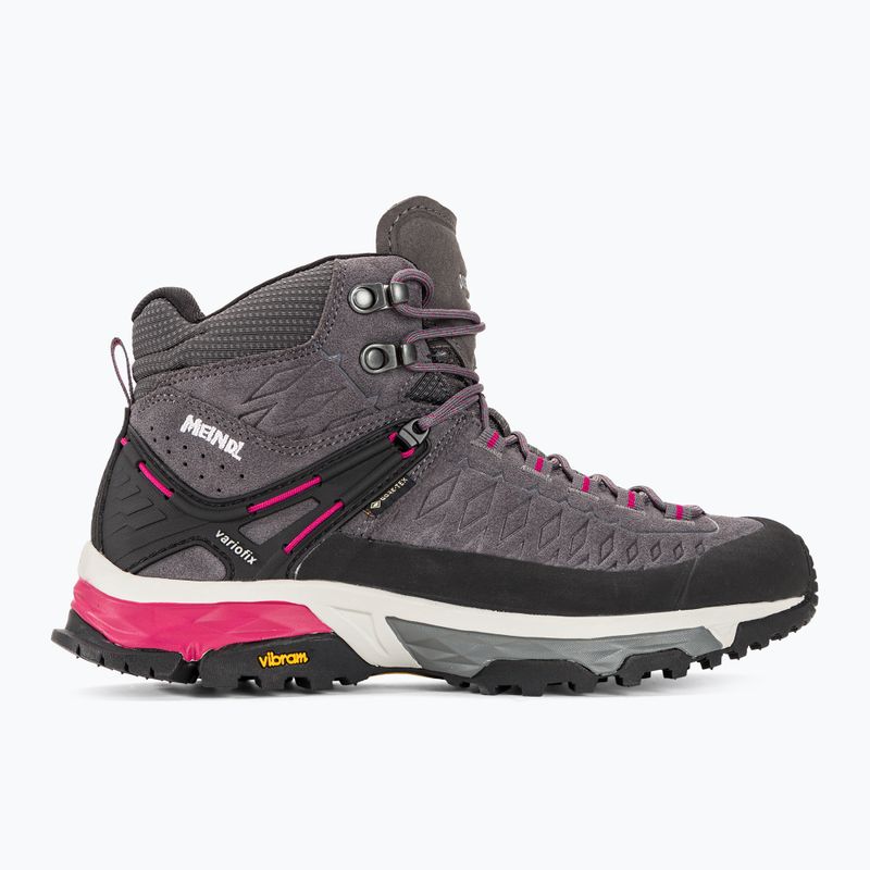 Women's trekking boots Meindl Top Trail Lady Mid GTX grey/magenta 2