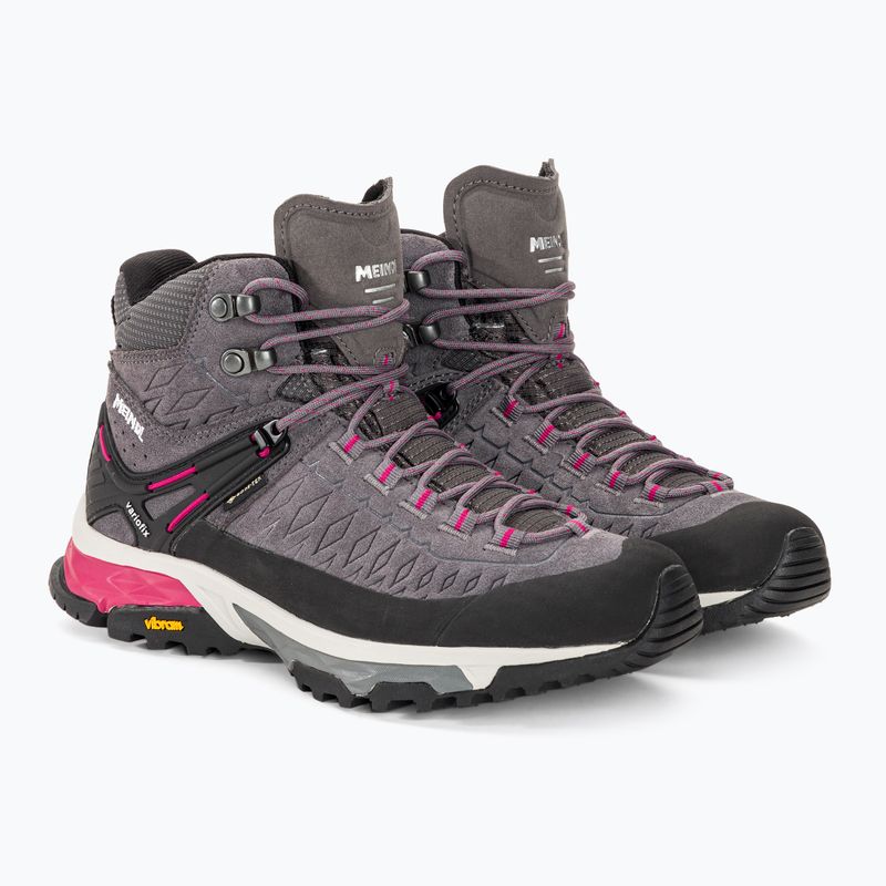 Women's trekking boots Meindl Top Trail Lady Mid GTX grey/magenta 4