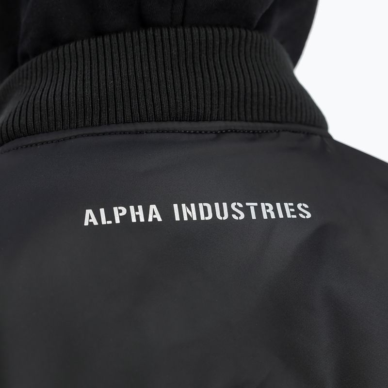 Men's Alpha Industries MA-1 D-Tec Sleeve Embroidery Bomber black/reflective jacket 4
