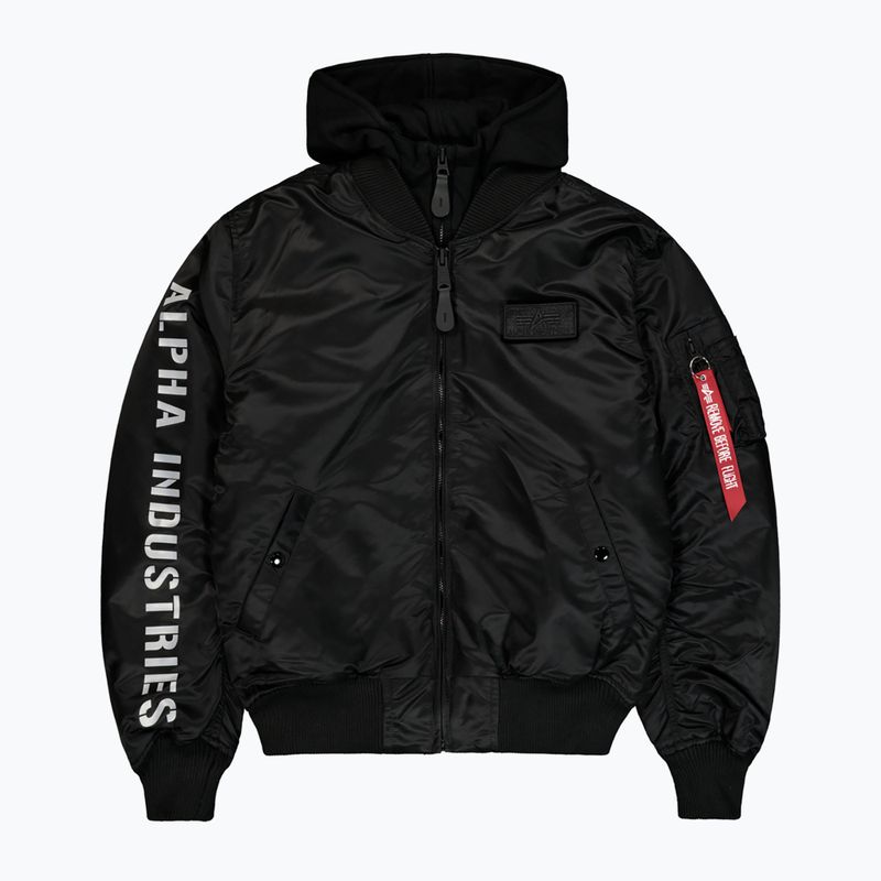 Men's Alpha Industries MA-1 D-Tec Sleeve Embroidery Bomber black/reflective jacket 7