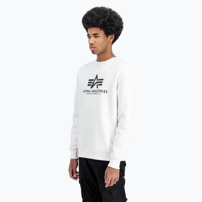 Men's Alpha Industries Basic white sweatshirt 4