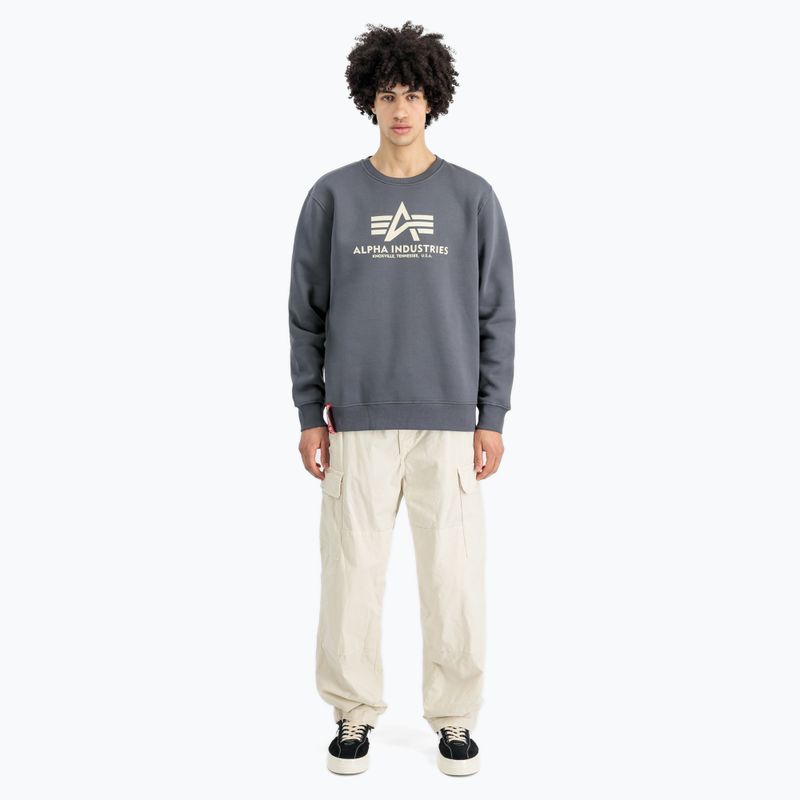 Men's Alpha Industries Basic greyblack sweatshirt 2