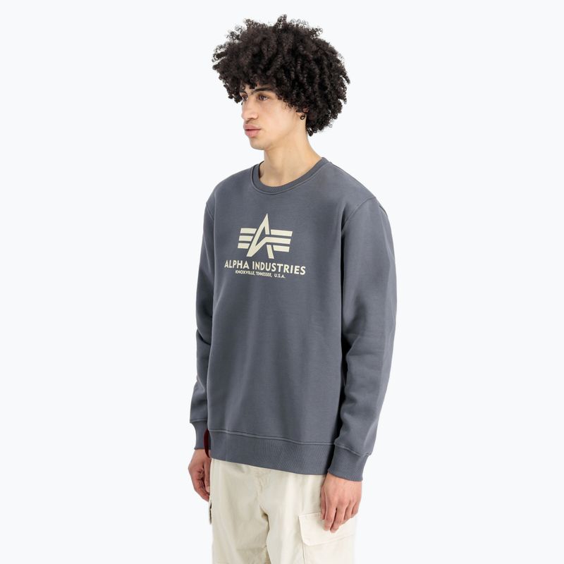 Men's Alpha Industries Basic greyblack sweatshirt 3