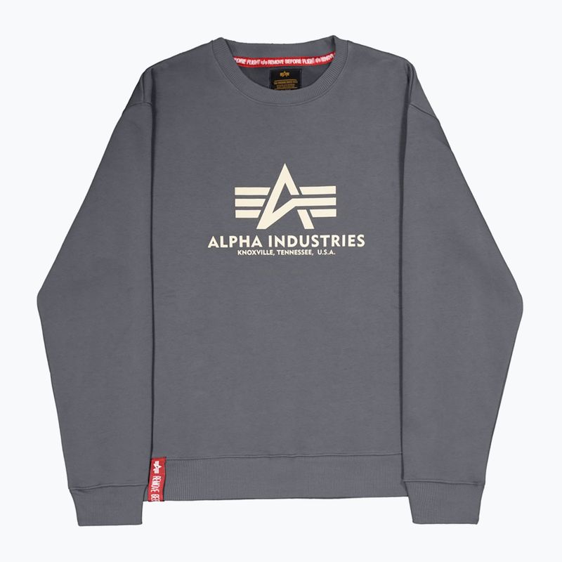 Men's Alpha Industries Basic greyblack sweatshirt 5
