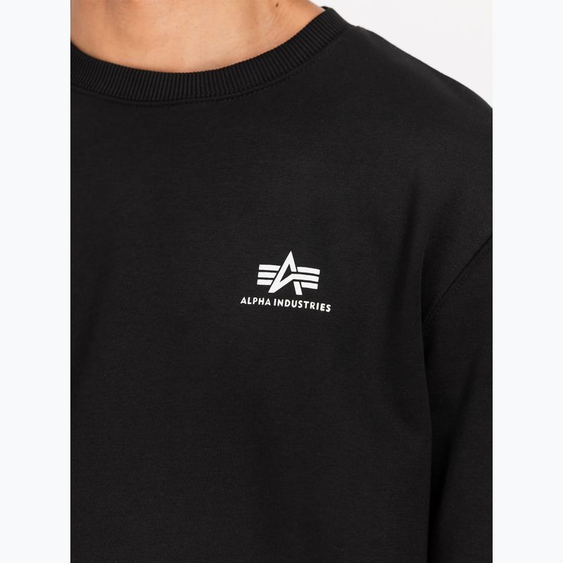Men's Alpha Industries Basic Small Logo sweatshirt black 5