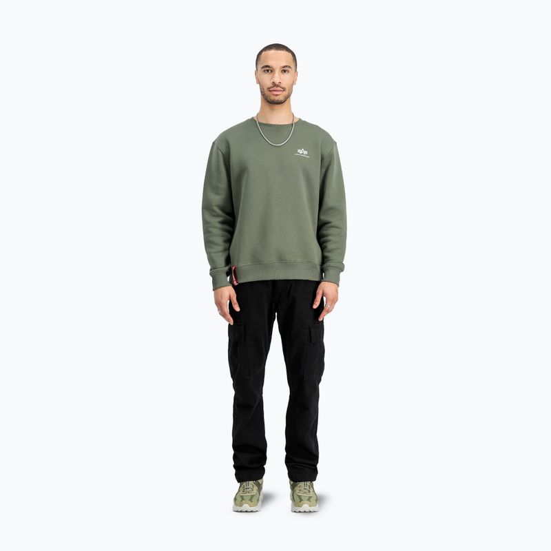 Men's Alpha Industries Basic Small Logo sweatshirt dark olive 2